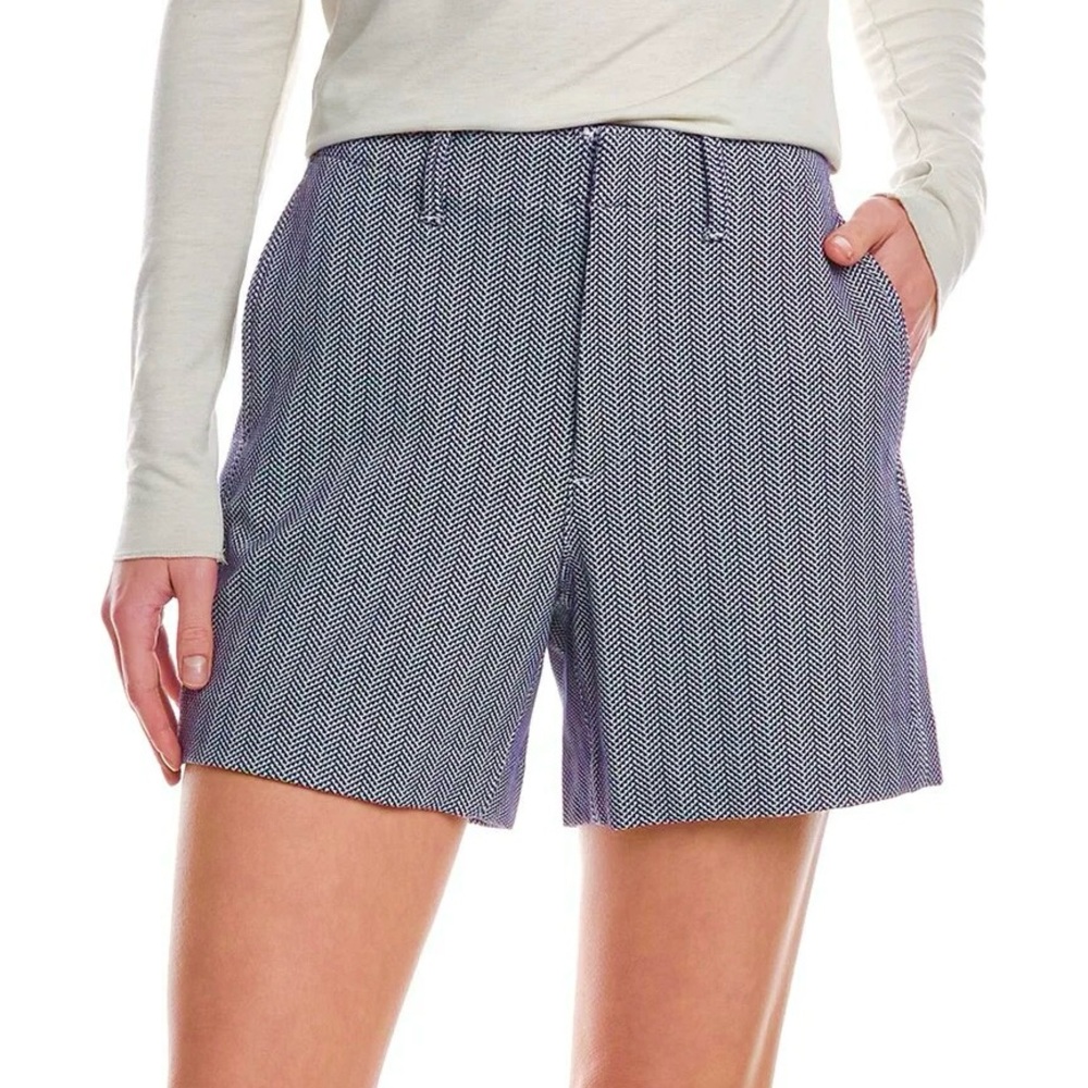 Rag & Bone Elvy Chevron Striped Shorts in Blue Multi Size 14 NWOT